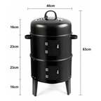 Barril Asador Ahumador Parilla Brasero 80cm Portátil 3 En 1