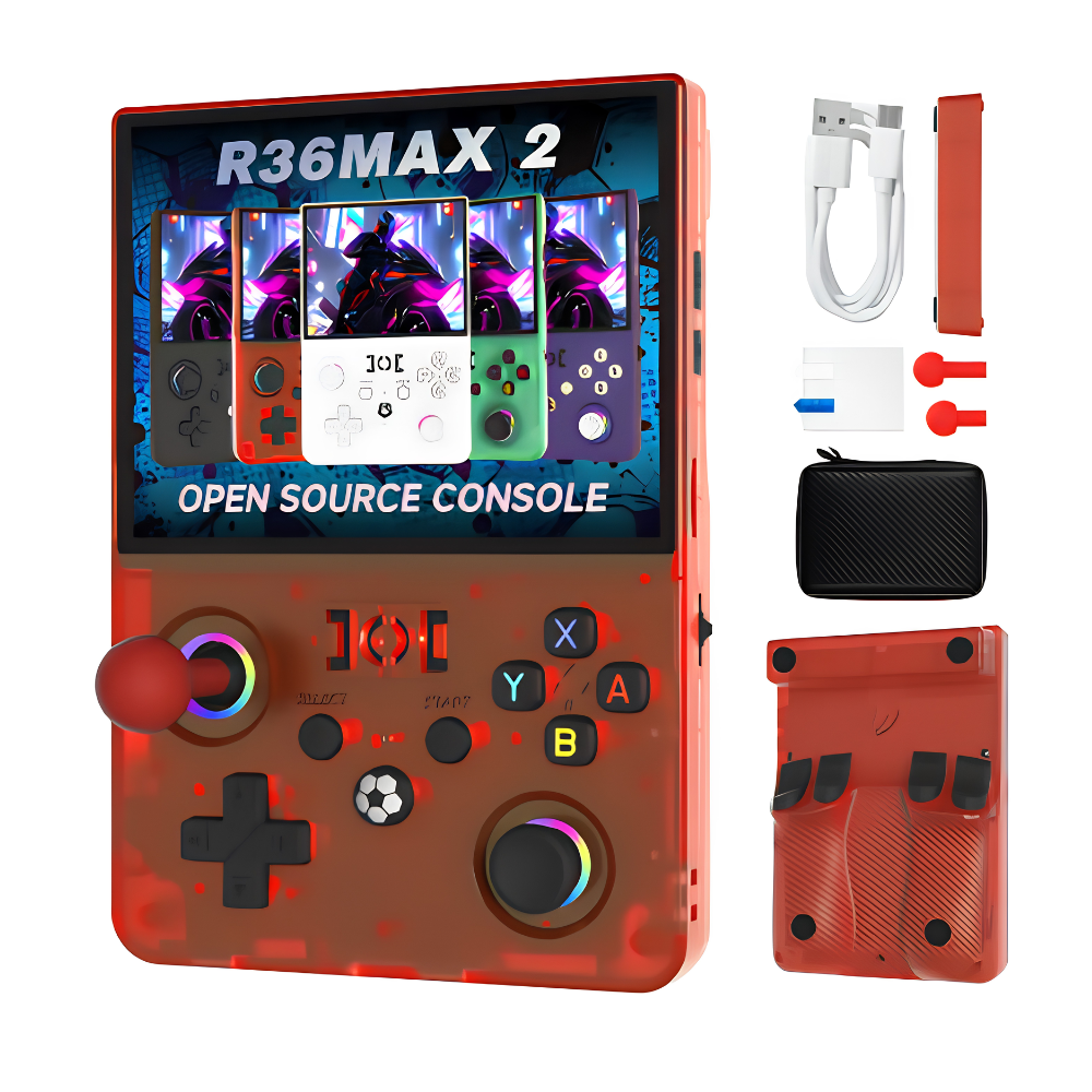 Consola Retro Portátil R36 Max 2 WiFi Pantalla IPS 4.5 Linux RGB 4000 MAh 30 Emuladores