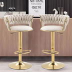 Set X2 Silla Bar Butaco Alta Giratoria Barra Cocina Luxury