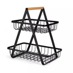Canasta Contenedor Para Frutas Y Verduras Metalico Moderno