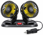 Ventilador Doble Cabezal Carro Oficina USB Graduable Aromaterapia