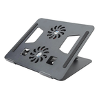 Soporte Ajustable Laptop Portátil 2 Ventiladores Base Pc Negro