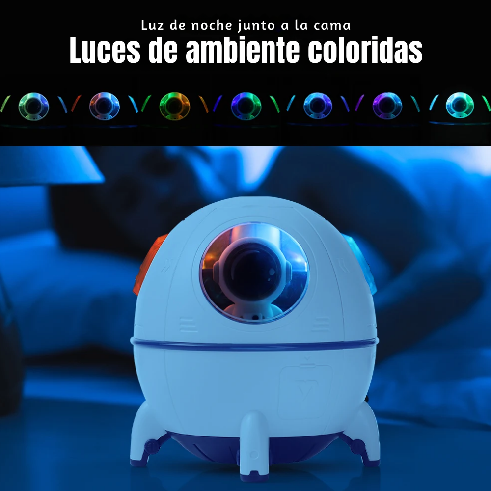 Humidificador Capsula Espacial Con Mini Astronauta De 200ML