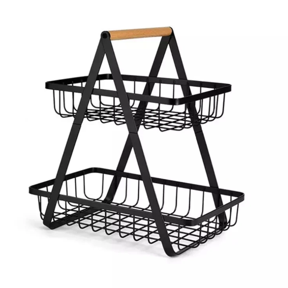 Canasta Contenedor Para Frutas Y Verduras Metalico Moderno