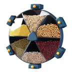🎯 Dispensador Giratorio Multigrano 6 Compartimentos Pared 360° 🍚🌽