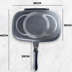 Sartén Doble 36 Cm Swiisshome Antiadherente Granito Cocina Saludable