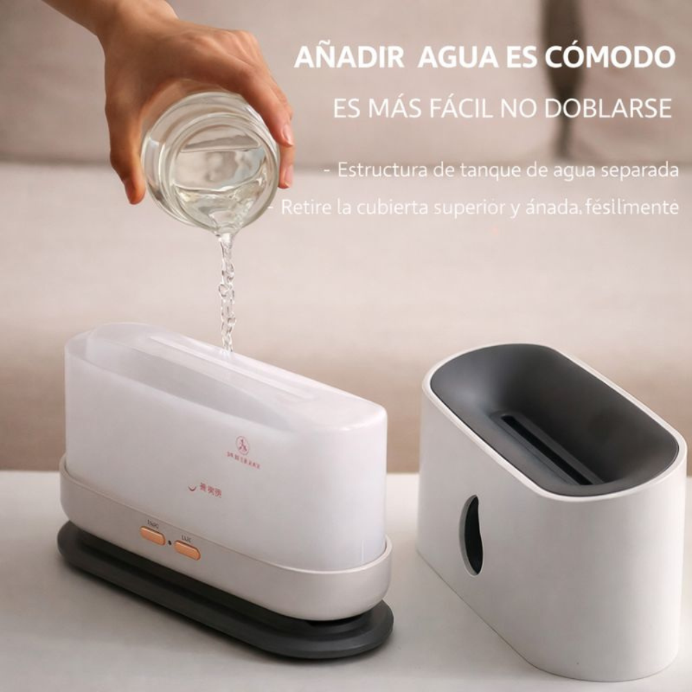 Humidificador Gotita A10 Llama Aroma Difusor Aceites Esencia Blanco 110v