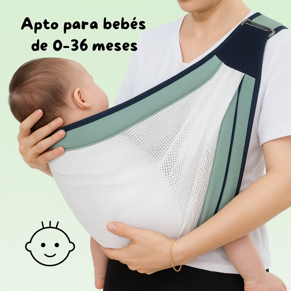 Cargador Fular Ergonómico Porta Bebé Recién Nacido Ajustable