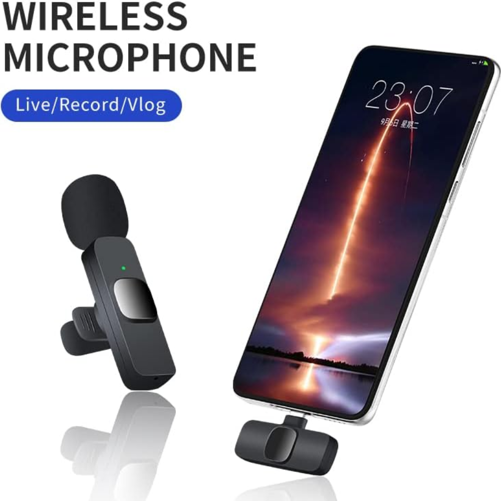 Micrófono Inalámbrico 2 E 1 Solapa K9 Celulares Tipo C Y iPhone