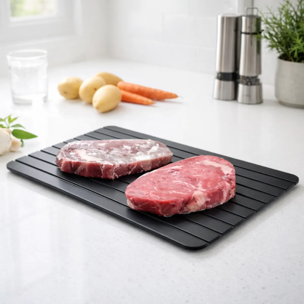 Tabla Descongelador Rápido Carne Pollo Pescado Antiadherente Cocina Defrost