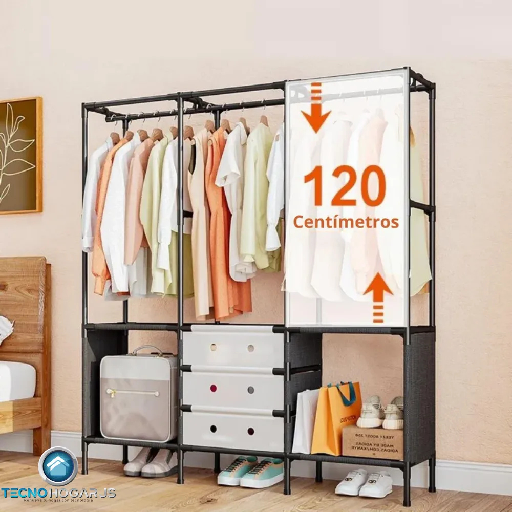 Closet Organizador 3 Espacios Zapatero Estante Tecnohogarjs