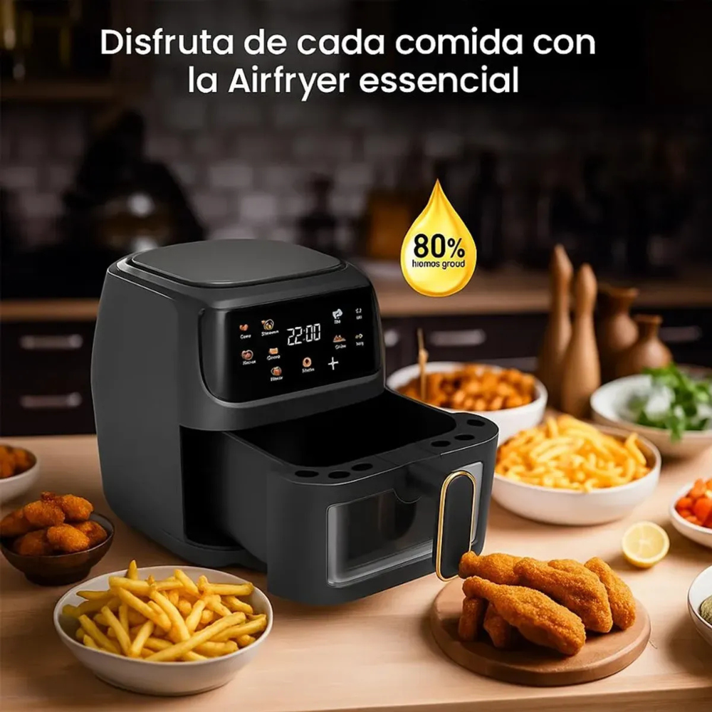 Freidora De Aire 12 Litros Xhome 2400W Pantalla Táctil Digital