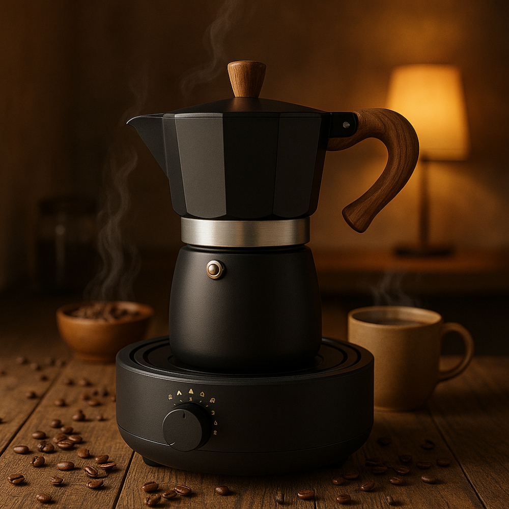 Cafetera Electrica Moka Espresso Italiana 3 Tasas Hot Plate