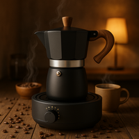 Thumbnail for Cafetera Electrica Moka Espresso Italiana 3 Tasas Hot Plate