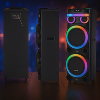 Cabina Bluetooth NDR-1226 12" 3000W con Micrófono y Luces LED Sonido Profesional 12 Pulgadas Graves Potente