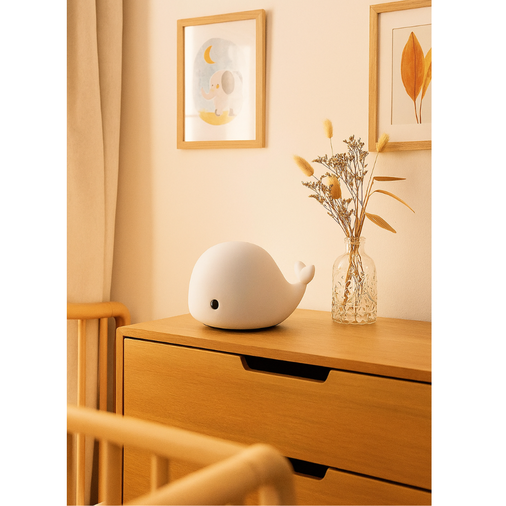 Lámpara Led Infantil Ballena Multicolor Luz Nocturna Usb