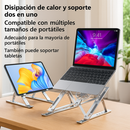 Soporte Plegable Para Portátil Con Ventilador Metálico