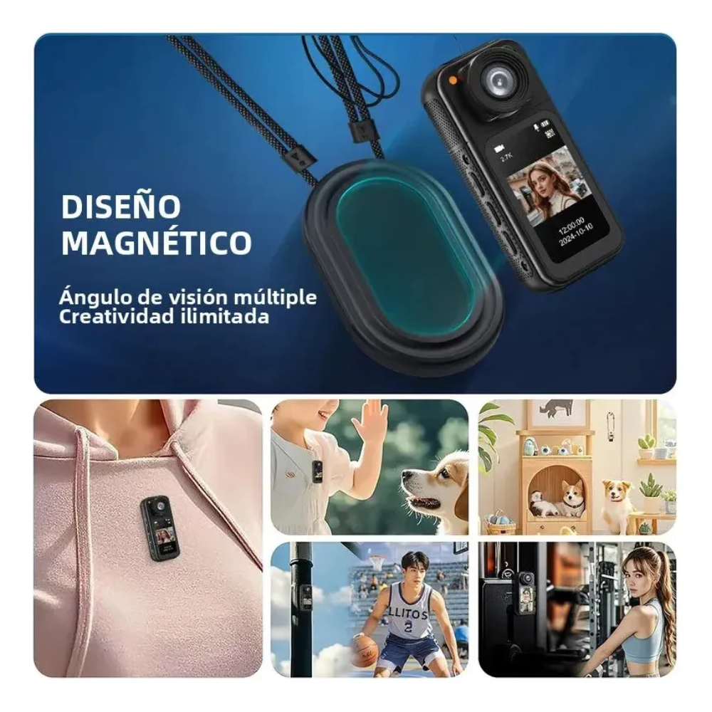 Camara Deportiva Mini Sport Cam Wifi Lente Magnética Full Hd