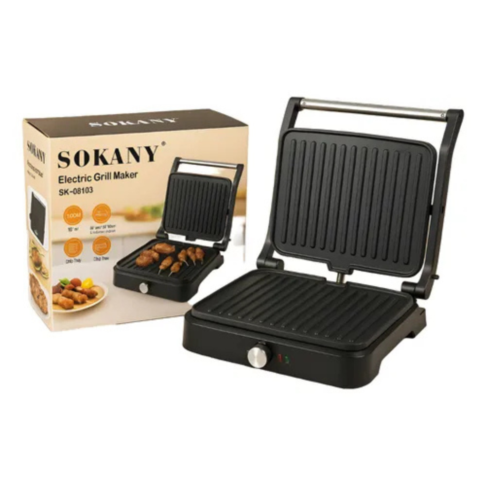 Asador Eléctrico Parrilla Cocina Gourme Antiadherent Sokany