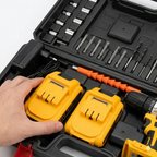 Taladro Percutor Inalámbrico Brocas Doble Batería Recargable