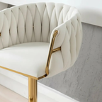 Set X2 Sillas Bar Butaco Alta Giratoria Barra Cocina Premium Cromado Blanco