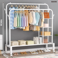 Perchero Zapatero Doble Alta Resistencia 58kg Con Laterales