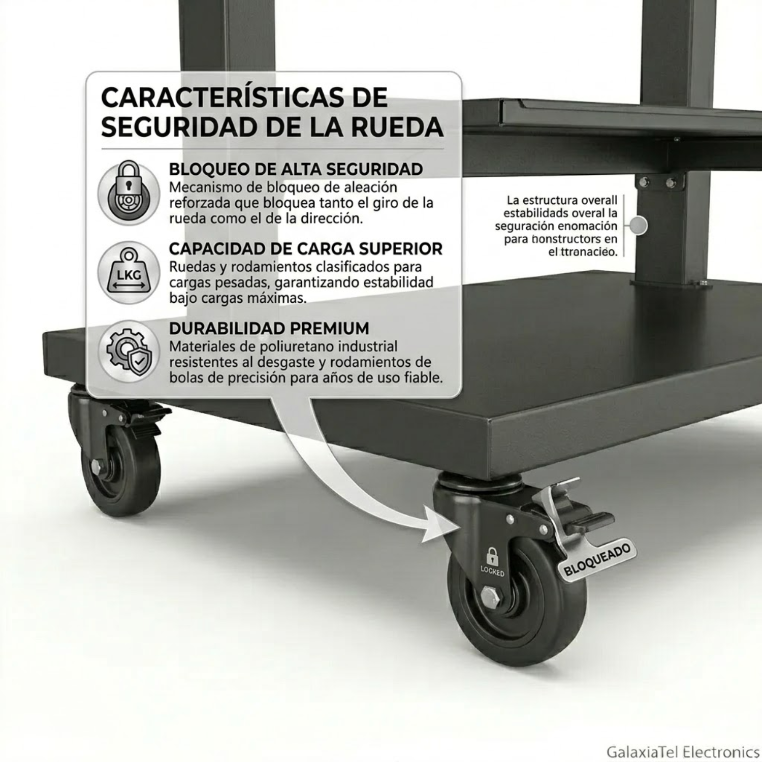 Soporte Pedestal Tv 98 A 150 Móvil Ruedas Resistente