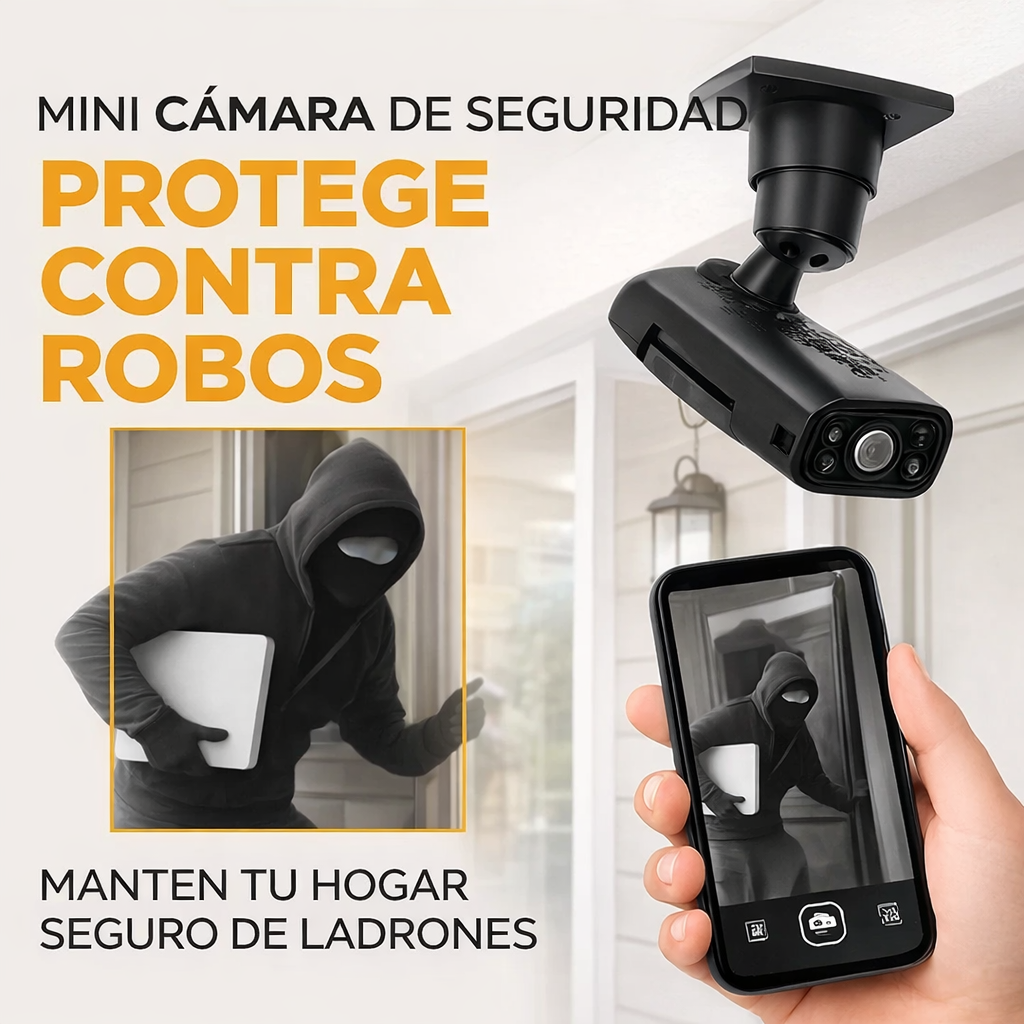 Mini Camara Seguridad Vigilancia Espia Recargable Wifi Negro
