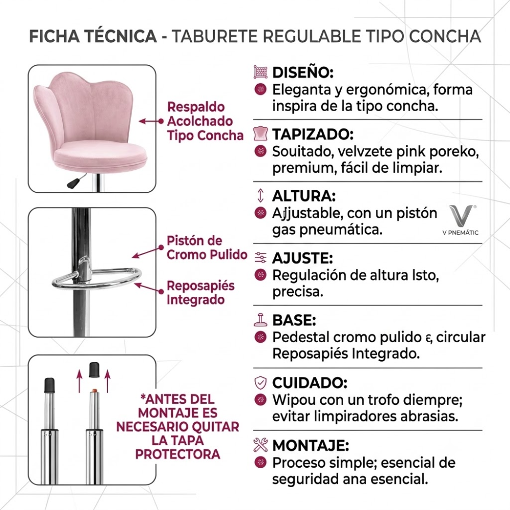 Silla Barra Bar Isla Cocina Butaco Giratoria Premium Alto