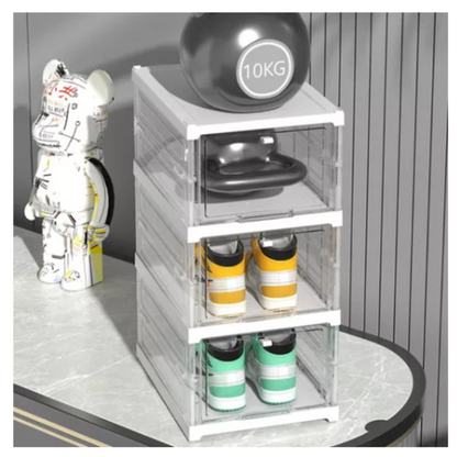 👟📦Organizador Plegable Para Zapatos Multifunción De 3 Niveles🧺✨