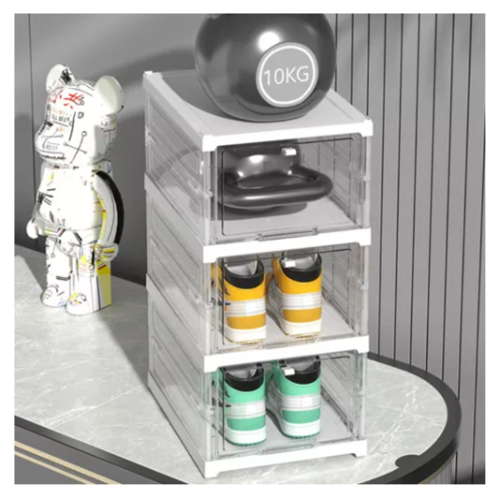 👟📦Organizador Plegable Para Zapatos Multifunción De 3 Niveles🧺✨