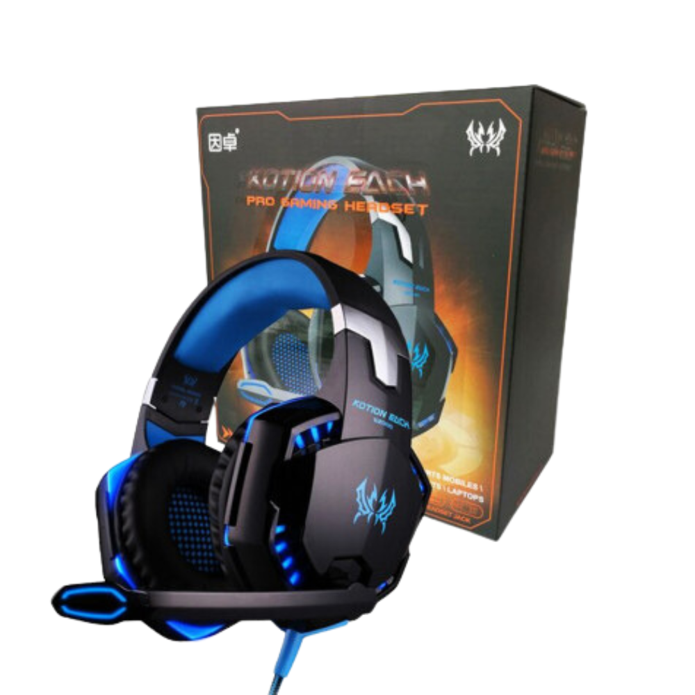 Audífonos Gamer Luz Usb Con Micrófono Adaptador Jack 3.5 G2000