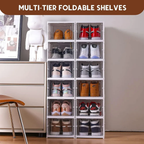 Zapatero Organizador Plegable Armario 6 Niveles Transparente