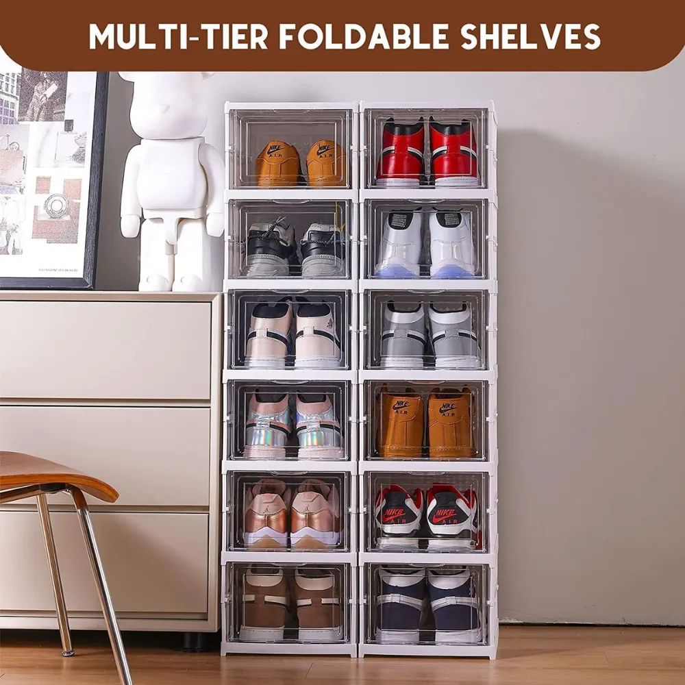 Zapatero Organizador Plegable Armario 6 Niveles Transparente