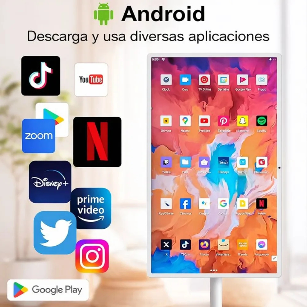 Pantalla Tablet 27 Pulgadas Inteligente Android Pedestal 128