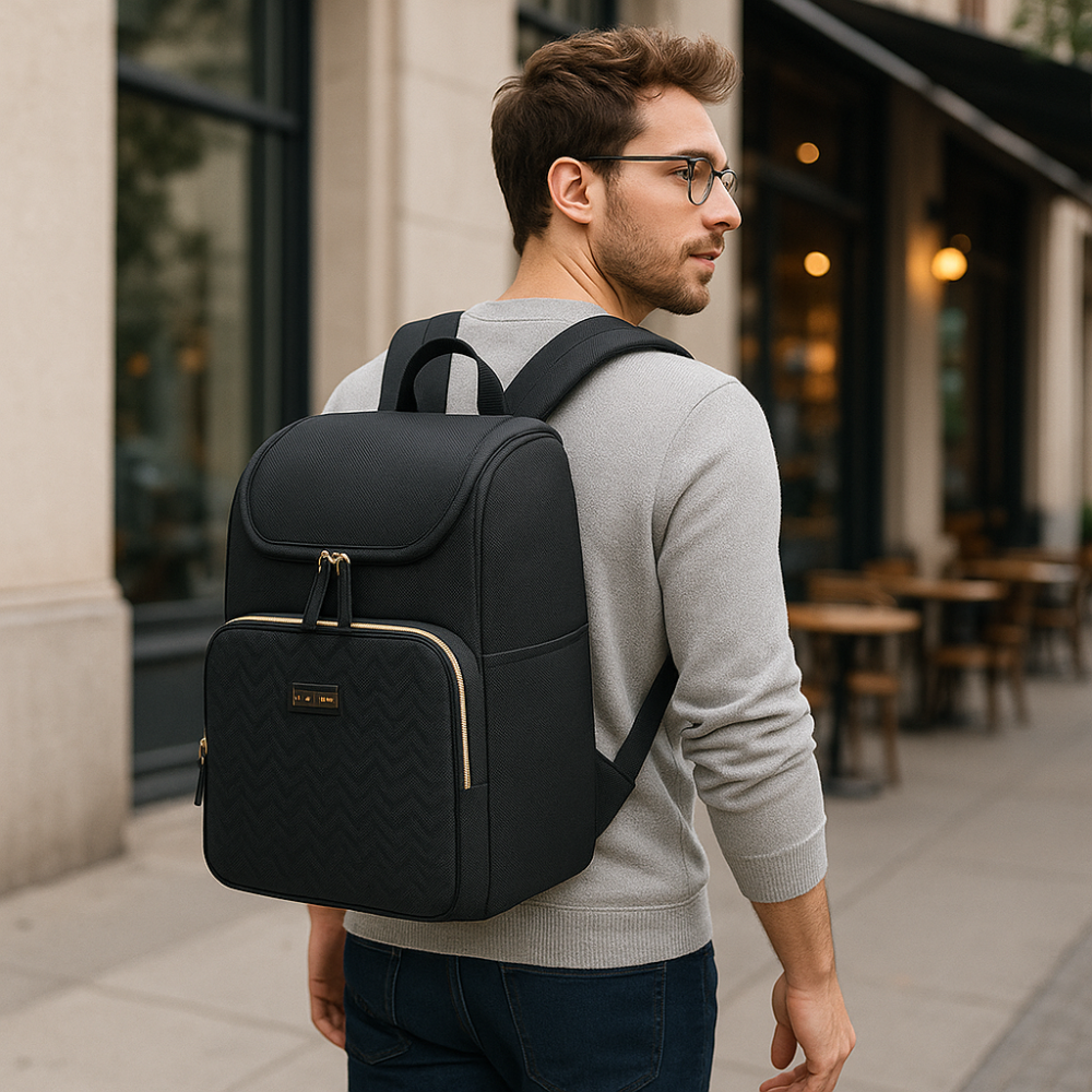 Morral Ejecutivo Antirrobo Impermeable Laptop 15,6" Negro