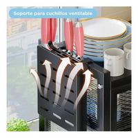 Thumbnail for Platero Escurridor Platos Gabinete Cocina Organizador Cajon