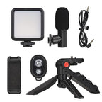 Kit de Grabación para Celular AY-49 con Estabilizador, Luz LED y Micrófono