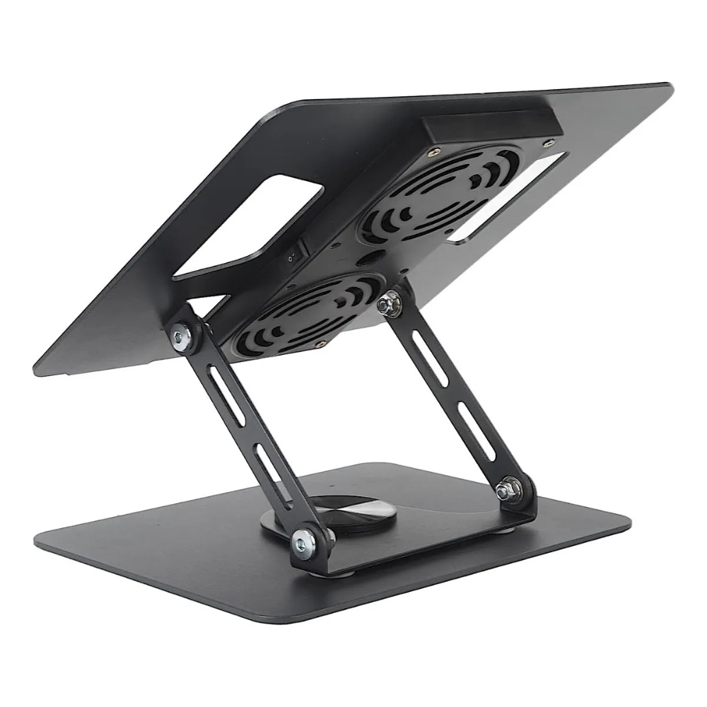 Soporte Ajustable Laptop Portátil 2 Ventiladores Base Pc Negro