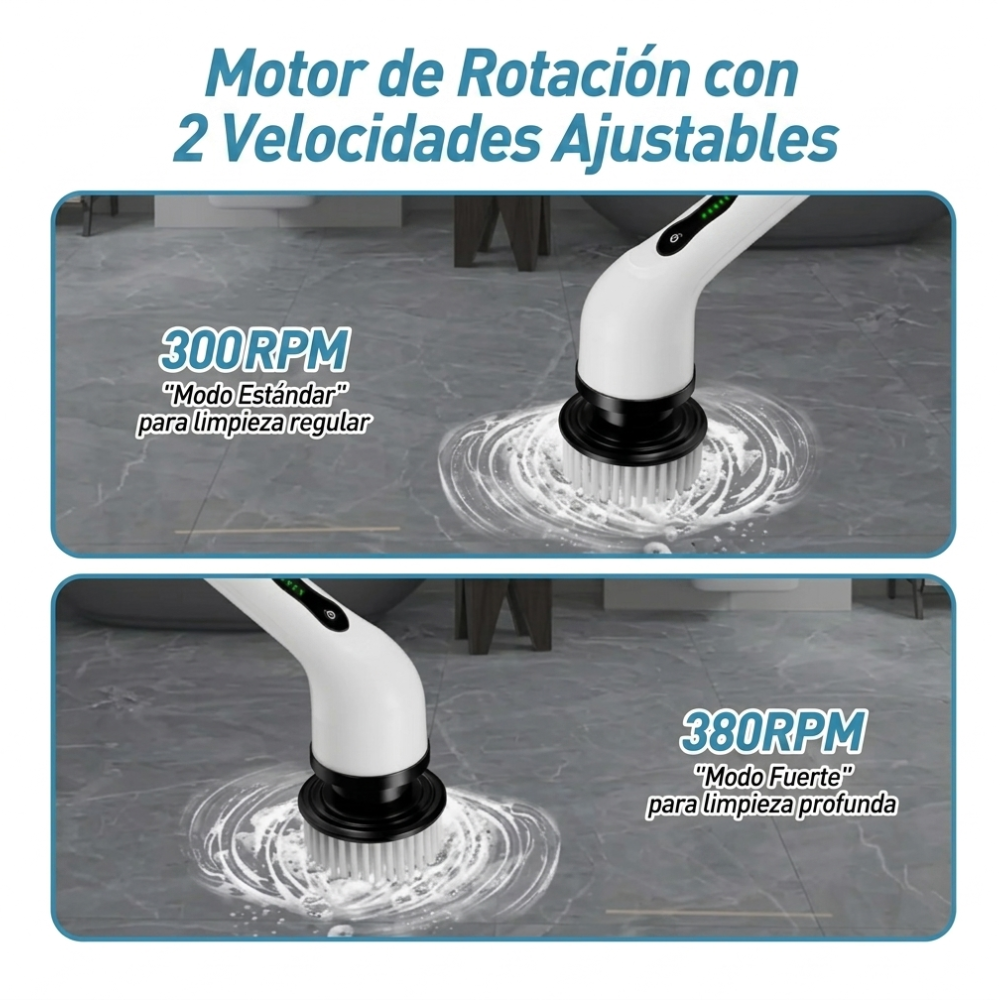 Cepillo Eléctrico Limpieza Baño Cocina Pisos Giratorio