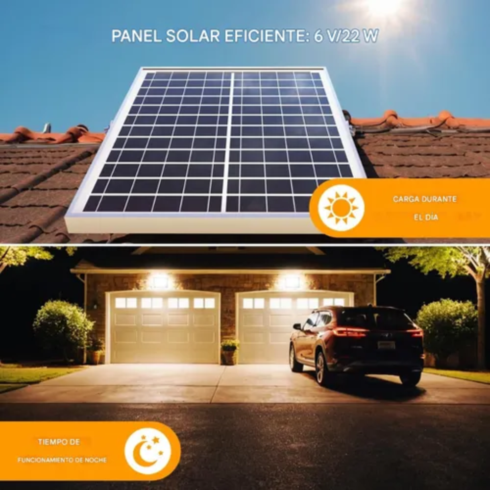 🌞Reflector Solar 1000w Lampara Led Panel Solar Exteriores