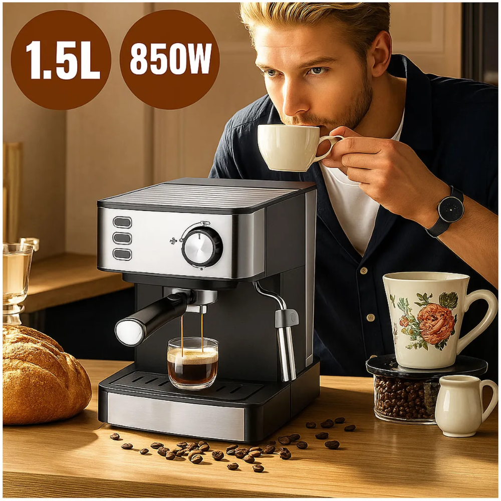 Maquina Para Cafe Expreso Capuchino Latte 850w 20bar Regalo