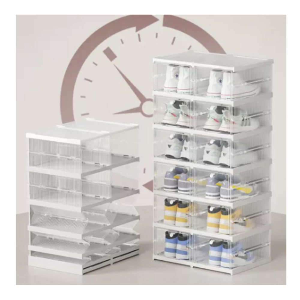 👟📦Organizador Plegable Para Zapatos Multifunción De 3 Niveles🧺✨