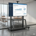 Soporte Pedestal Tv 98 A 150 Móvil Ruedas Resistente
