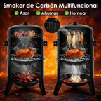 Barril Asador Ahumador Parilla Brasero 80cm Portátil 3 En 1