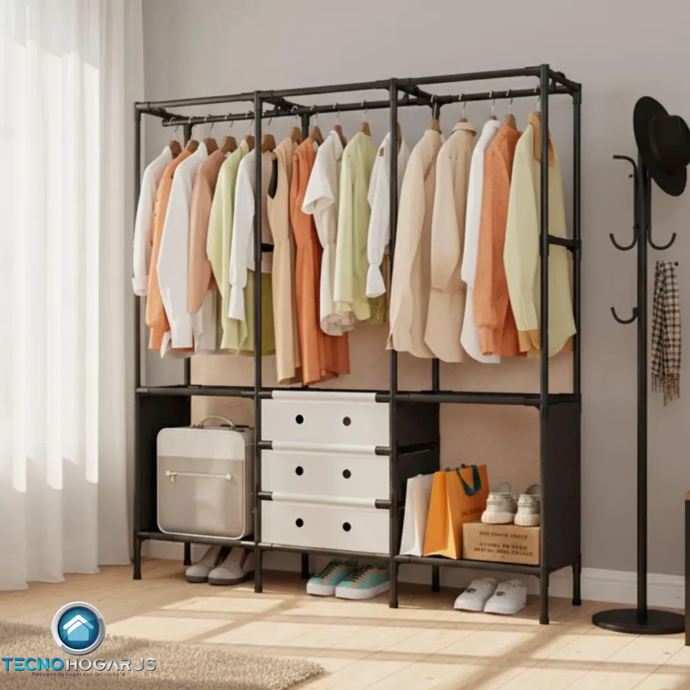 Closet Organizador 3 Espacios Zapatero Estante Tecnohogarjs