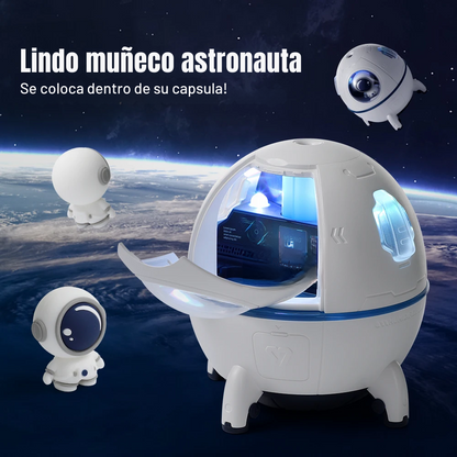 Humidificador Capsula Espacial Con Mini Astronauta De 200ML