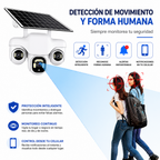 Cámara Solar Wifi 3 Lentes Robotica Seguimiento Automático