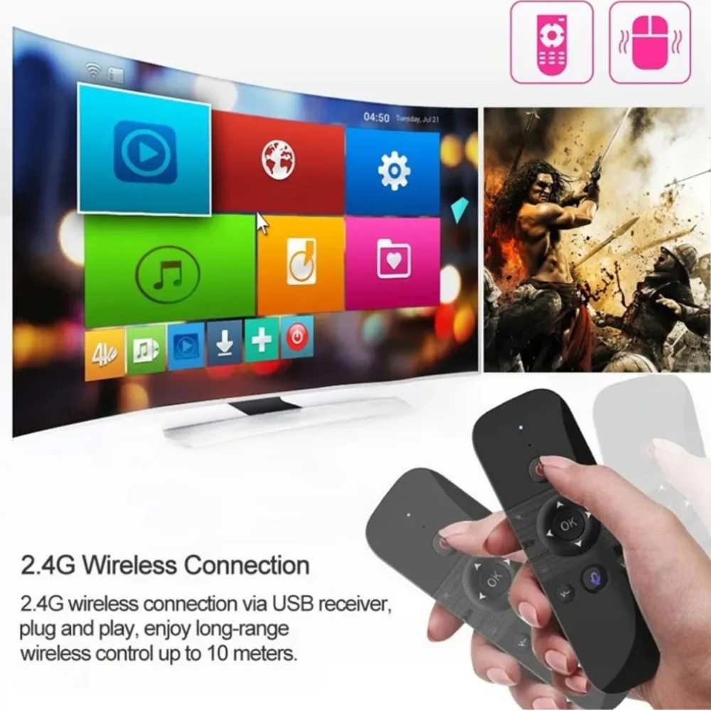 Control Remoto Smart Tv Universal Air Mouse Voz Bluetooth