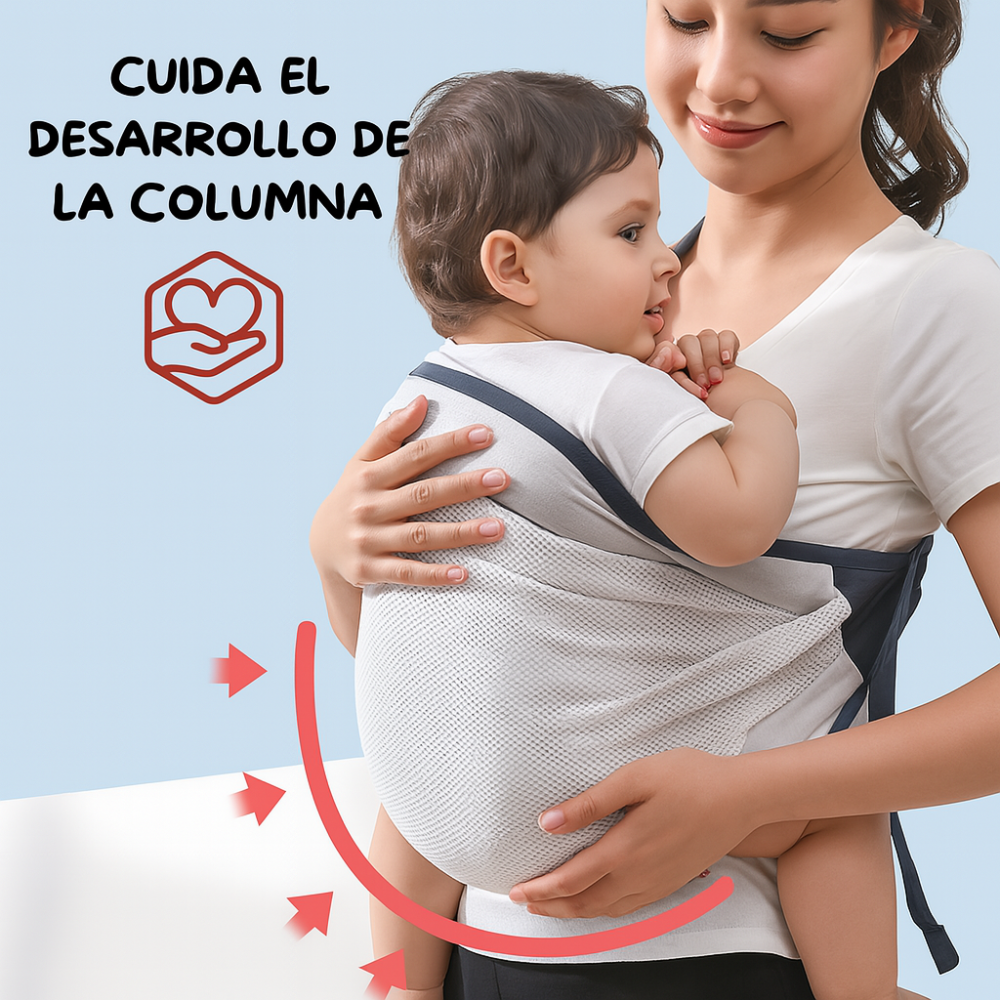 Cargador Fular Ergonómico Porta Bebé Recién Nacido Ajustable